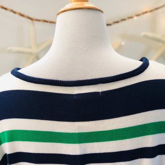 Preppy Multi Striped Sweater Green + Blue XL - Picture 4 of 4